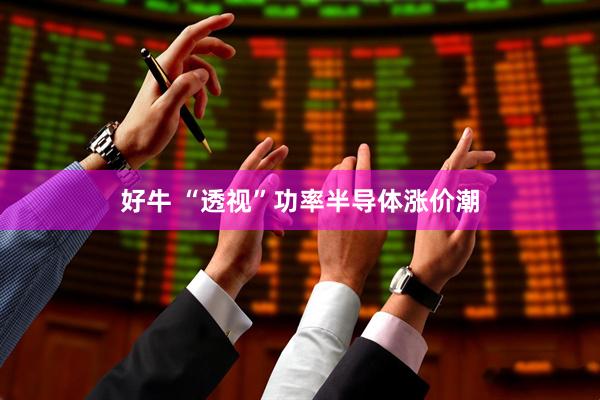 好牛 “透视”功率半导体涨价潮